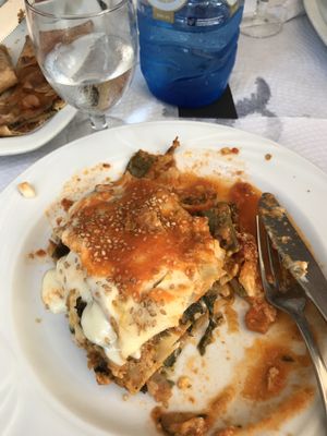 Vegetarian lasagna at A Tulla in Santiago De Compostela