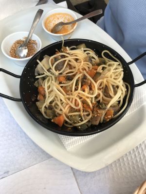 Vegan pasta at A Tulla in Santiago De Compostela