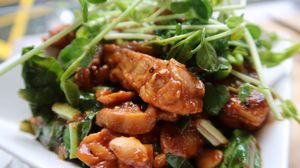 A close-up of the delicious BBQ tempeh bowl - this is still probably my all-time favorite dish at Mianto. I'm such a bit fan of sweet BBQ, tempeh, and mushrooms that this is (so far!) my number one dish I day-dream about going back to eat when we pick dinner in Taipei! at Mianto 艾果豐 in Taipei