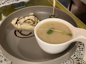 Mushroom soup at Mianto 艾果豐 in Taipei