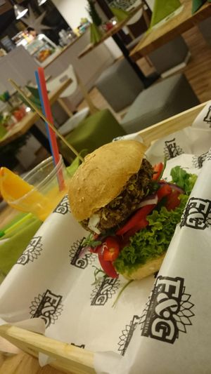 Farmers burger at Fit and Green in Torun