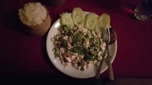 tofu laab at Same Same Restaurant and Guesthouse in Luang Prabang