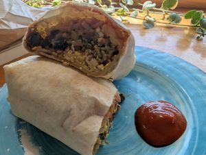 Vegan Breakfast Wrap at White Heron Tea and Coffee in Portsmouth