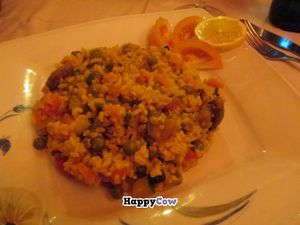 Vegan paella. at Al Natural in Madrid