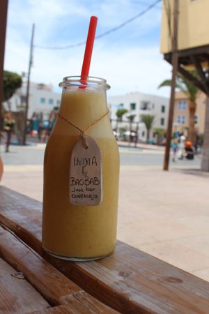 smoothie at Baobab in Fuerteventura