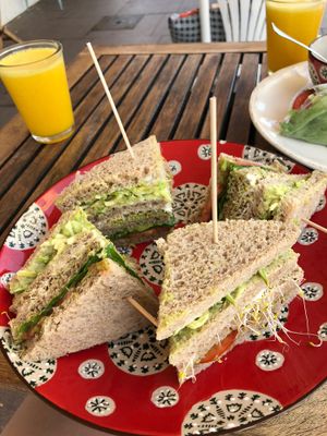 Club sandwich-amazing at Baobab in Fuerteventura
