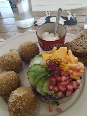 Vegan dish of the day at Baobab in Fuerteventura