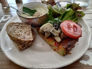 Vegan dish of the day at Baobab in Fuerteventura