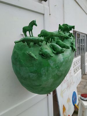 Green Heart at Baobab in Fuerteventura