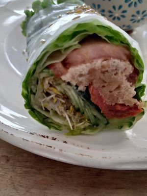 Vegan roll Mediterraneo at Baobab in Fuerteventura