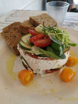 Raw lasagna at Baobab in Fuerteventura