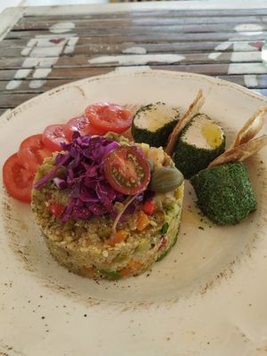 Vegan dish of the day at Baobab in Fuerteventura