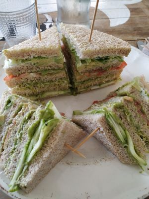Vegan sandwich at Baobab in Fuerteventura