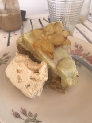 Pineapple, coconut and banana cake  at Baobab in Fuerteventura