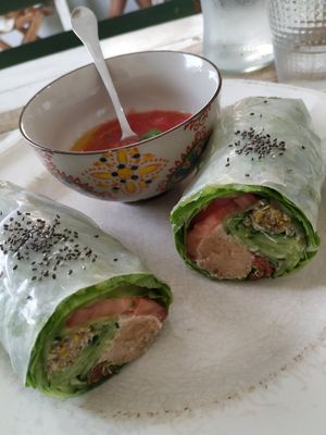 Vegan Roll Mediterraneo at Baobab in Fuerteventura