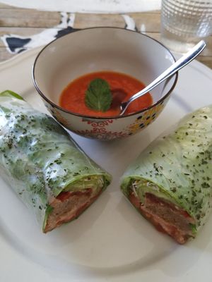 Vegan Roll Mediterraneo at Baobab in Fuerteventura