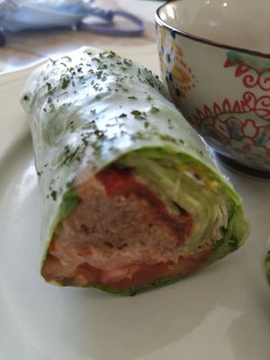 Il ripieno del roll Mediterraneo at Baobab in Fuerteventura