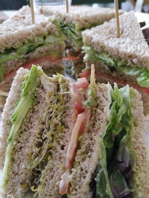 Club sandwich vegan at Baobab in Fuerteventura