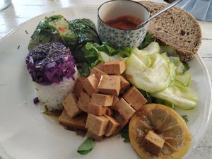 Vegan dish of the day at Baobab in Fuerteventura