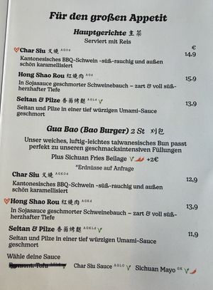 Menu (3/4).  at Bao Gao Club in Berlin