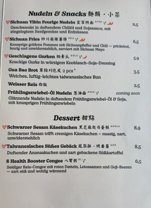 Menu (2/4).  at Bao Gao Club in Berlin