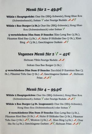 Menu (1/4).  at Bao Gao Club in Berlin