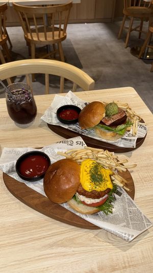 vegan burger options   at VEGANAMORE in Taipei City