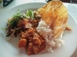 Curry plate is always good. And chilli beans! Beautifully presented at Lentil as Anything - Newtown in Newtown