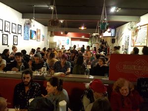 lining up to get in  at Lentil as Anything - Newtown in Newtown