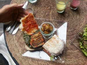 Delicious sandwich at Néctar en Camino Silvestre in San Miguel De Allende