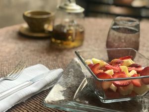 Fruit salad at Néctar en Camino Silvestre in San Miguel De Allende