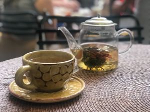Tea from the extensive tea menu at Néctar en Camino Silvestre in San Miguel De Allende