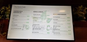 Menu at The Farm Concessions and Café in Keene