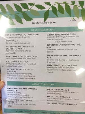 Menu pg 3 July 2020 at The Farm Concessions and Café in Keene