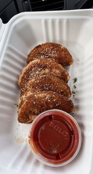 Mozzarella wedges  at The Wayward Vegan in Seattle