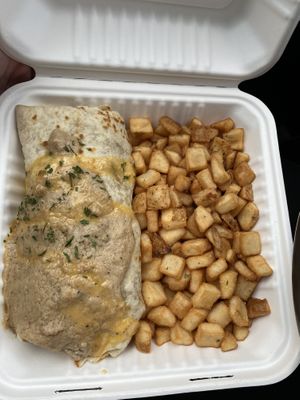 Country fried burrito  at The Wayward Vegan in Seattle