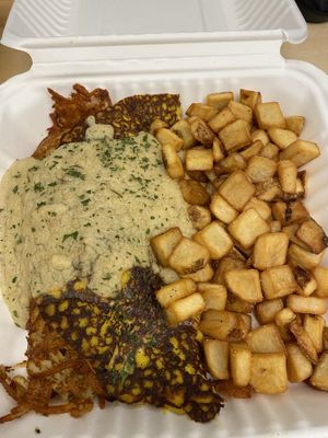 Hillbilly omelette. Delicious! at The Wayward Vegan in Seattle