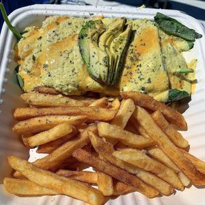 Garden Benedict  at The Wayward Vegan in Seattle