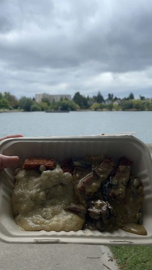 Biscuits and gravy  at The Wayward Vegan in Seattle