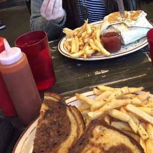 Reuben and crunchwrap at The Wayward Vegan in Seattle