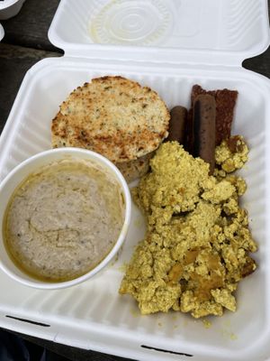 Biscuit and Gravy combo (Country gravy)  at The Wayward Vegan in Seattle