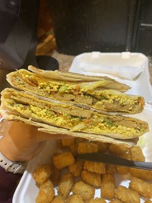Break of dawn crunch wrap   at The Wayward Vegan in Seattle