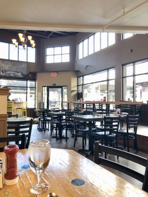 Interior from back booth  at The Wayward Vegan in Seattle