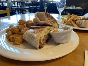 The not crunchy "crunch wraps."  at The Wayward Vegan in Seattle