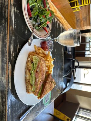 Amazing vegan BLT and spinach salad  at The Wayward Vegan in Seattle