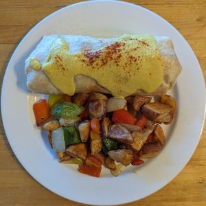 Tots-In-A-Blanket Burrito at The Wayward Vegan in Seattle