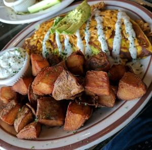 tempeh omelette at The Wayward Vegan in Seattle