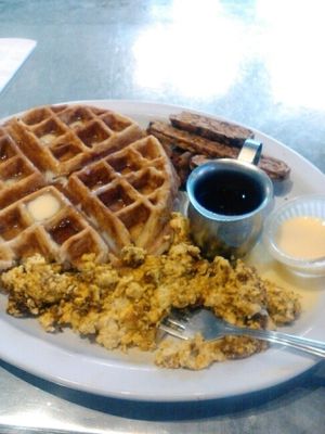 Waffle at The Wayward Vegan in Seattle