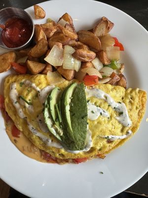 Sunshine omelette   at The Wayward Vegan in Seattle