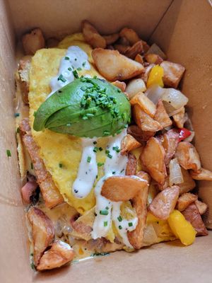 Sunshine Omlette at The Wayward Vegan in Seattle